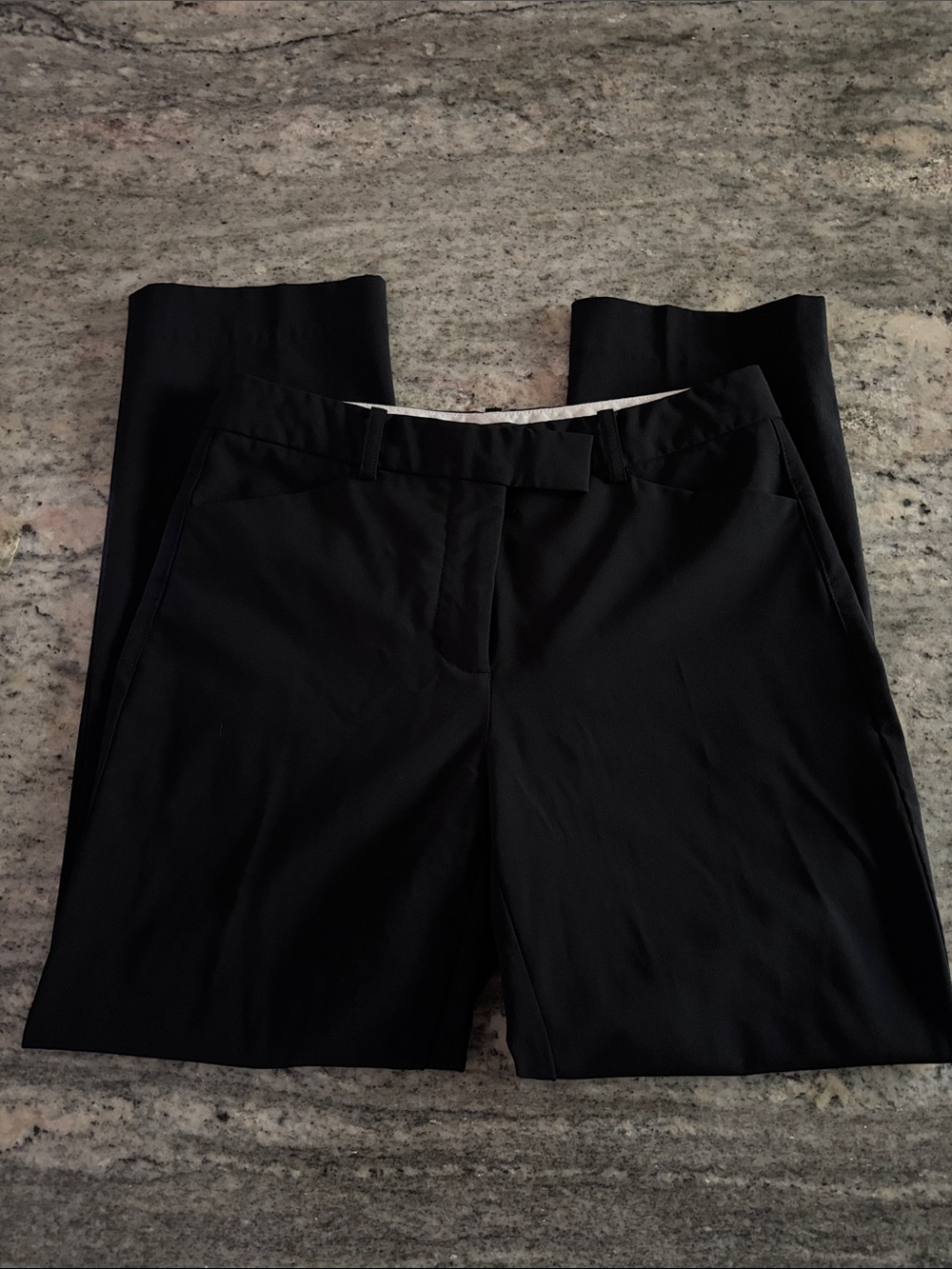 Like New Aritzia Babaton Black Stretch Wool Cropped Cigarette Trousers Sz 0 / XS
